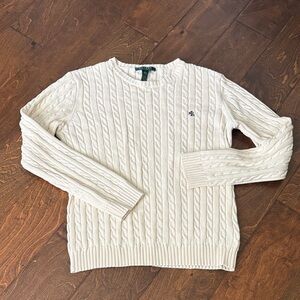 Polo by Ralph Lauren Cream Cable Knit Sweater
